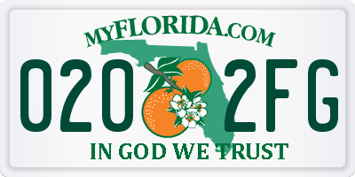 FL license plate 0202FG
