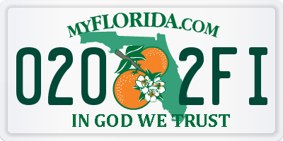 FL license plate 0202FI