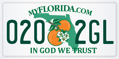 FL license plate 0202GL