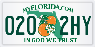 FL license plate 0202HY