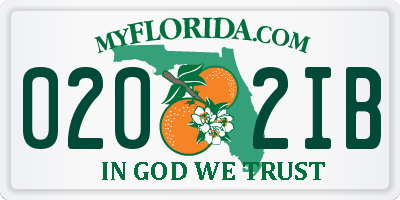 FL license plate 0202IB