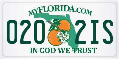 FL license plate 0202IS