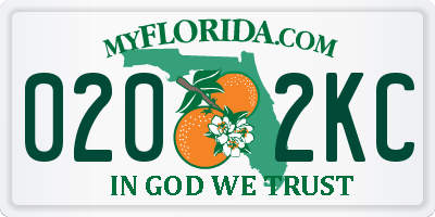 FL license plate 0202KC