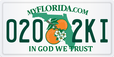 FL license plate 0202KI