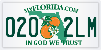 FL license plate 0202LM