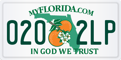FL license plate 0202LP