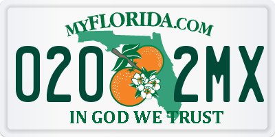 FL license plate 0202MX