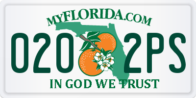 FL license plate 0202PS
