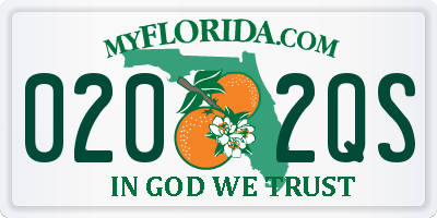 FL license plate 0202QS