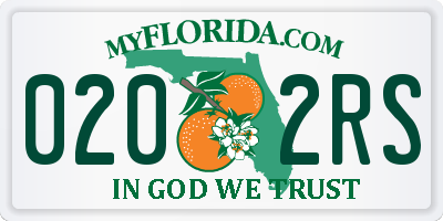FL license plate 0202RS