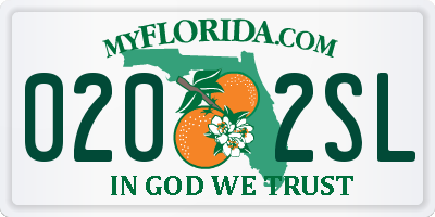 FL license plate 0202SL