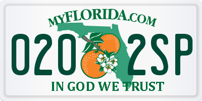 FL license plate 0202SP