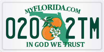 FL license plate 0202TM