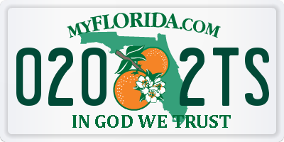 FL license plate 0202TS