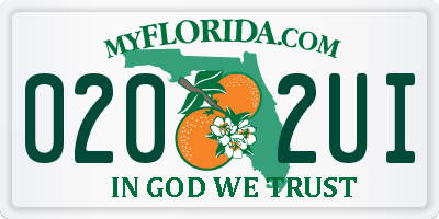 FL license plate 0202UI