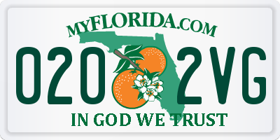 FL license plate 0202VG