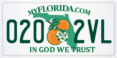 FL license plate 0202VL
