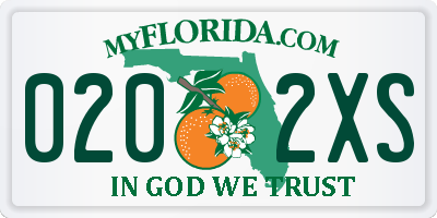 FL license plate 0202XS