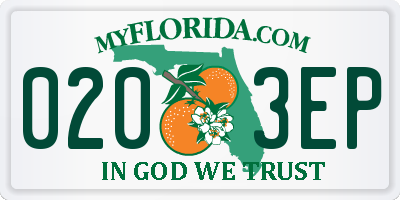 FL license plate 0203EP