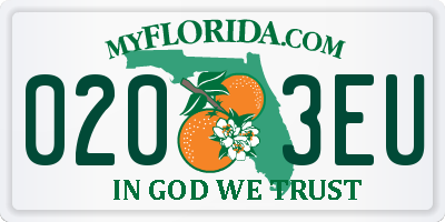 FL license plate 0203EU