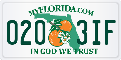 FL license plate 0203IF