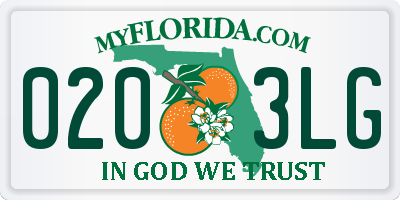 FL license plate 0203LG