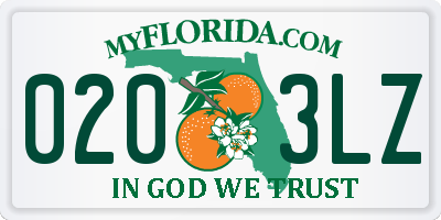FL license plate 0203LZ