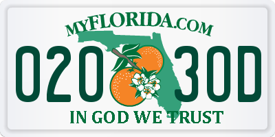 FL license plate 0203OD