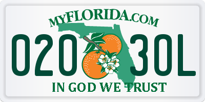 FL license plate 0203OL