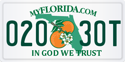 FL license plate 0203OT