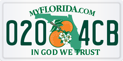 FL license plate 0204CB