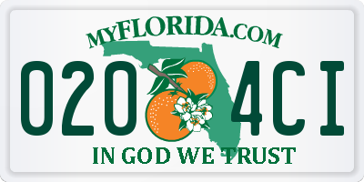 FL license plate 0204CI