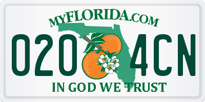 FL license plate 0204CN