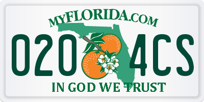 FL license plate 0204CS