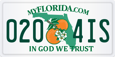 FL license plate 0204IS