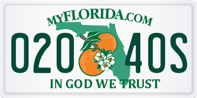 FL license plate 0204OS