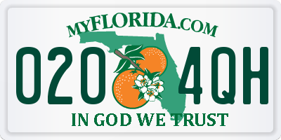 FL license plate 0204QH