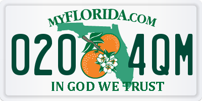 FL license plate 0204QM