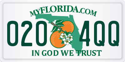 FL license plate 0204QQ
