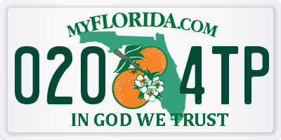 FL license plate 0204TP