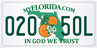 FL license plate 0205OL