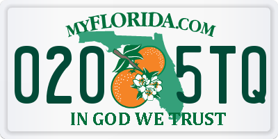 FL license plate 0205TQ