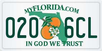 FL license plate 0206CL