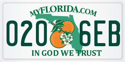 FL license plate 0206EB