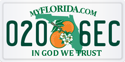 FL license plate 0206EC