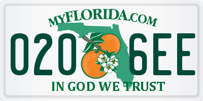 FL license plate 0206EE