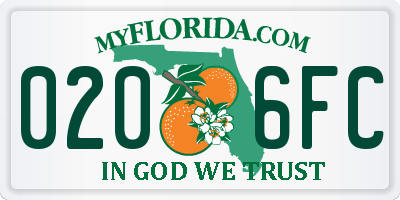 FL license plate 0206FC