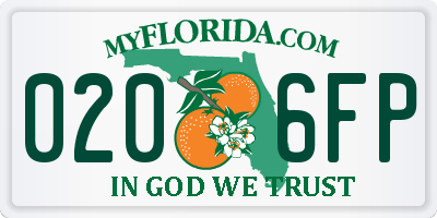 FL license plate 0206FP