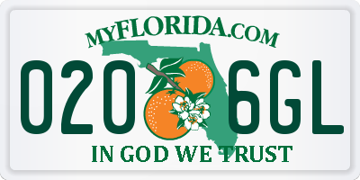 FL license plate 0206GL