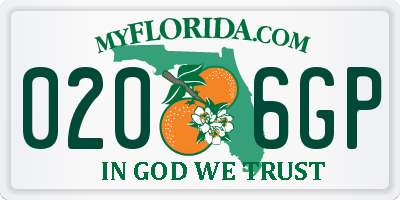 FL license plate 0206GP